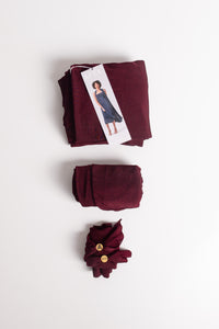 Sleeveless Dress in BURGUNDY (2 Piece Set, Wear it Endless Ways!)